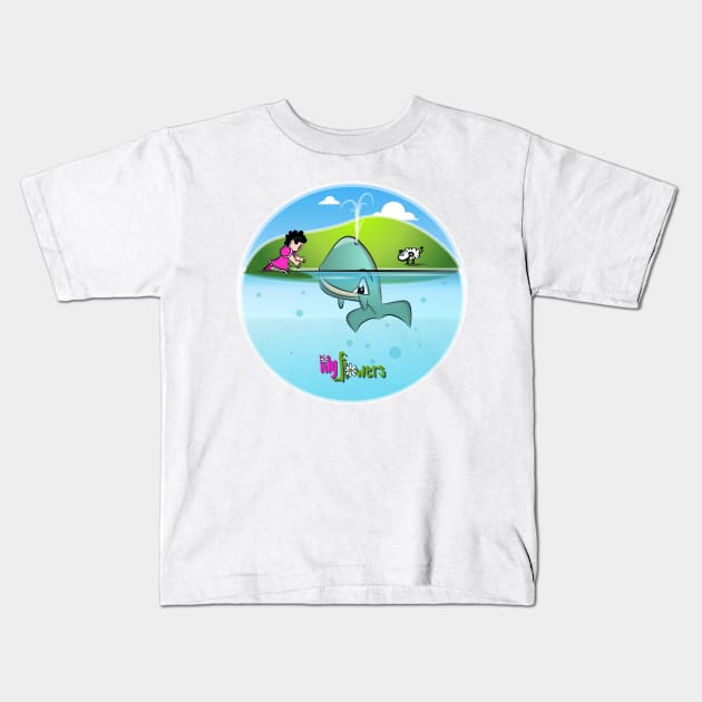 Lily and the Whale Kids T-Shirt by eSeaty